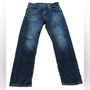 Levis Jeans Mens 30x30 Blue 505 Straight Regular Fit Medium Wash Actu Fit 28x28
